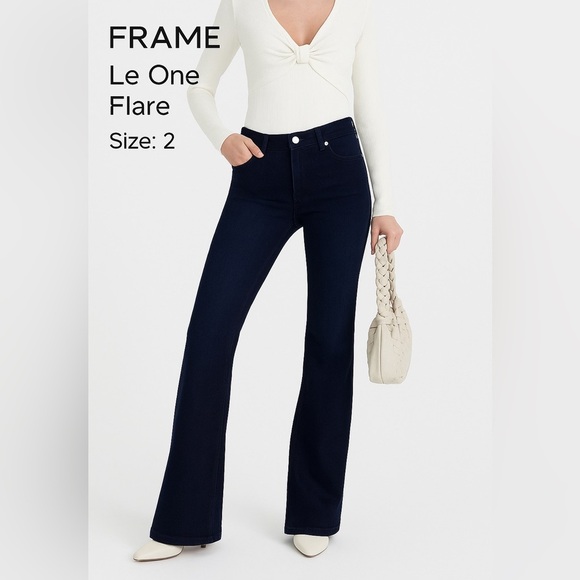 FRAME Le One Flare Jeans Size 2 - Picture 1 of 9